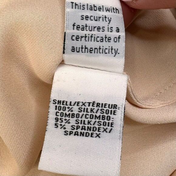 Diane Von Furstenberg Silk Roll Tab Sleeve Blouse Womens 2 - Picture 4 of 12